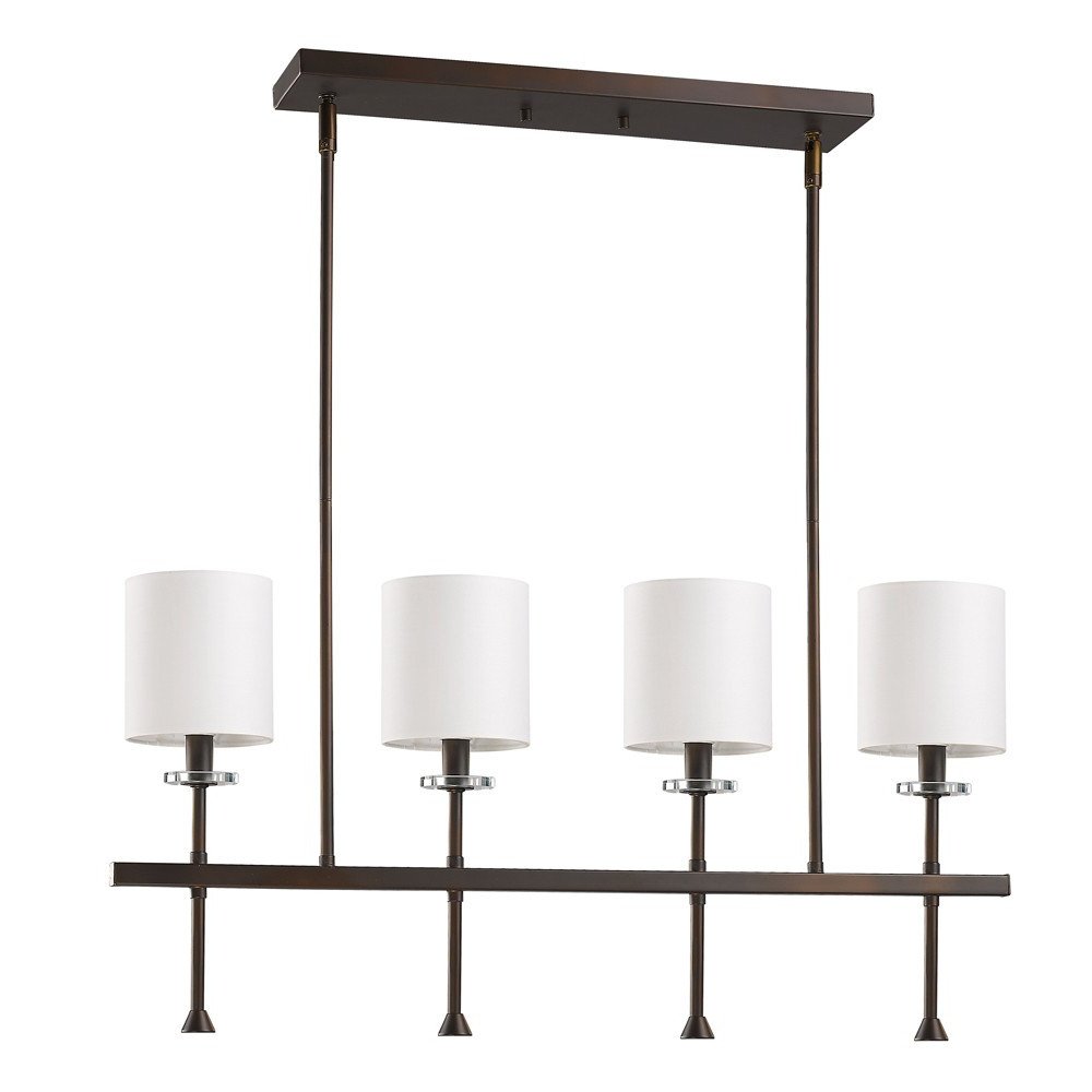 Brown Crystal Four Light Dimmable Ceiling Light HomeRoots