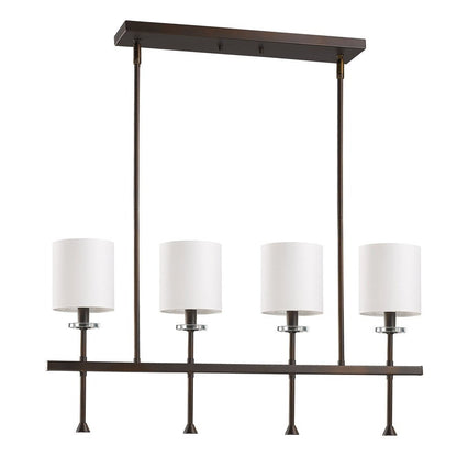 Brown Crystal Four Light Dimmable Ceiling Light HomeRoots