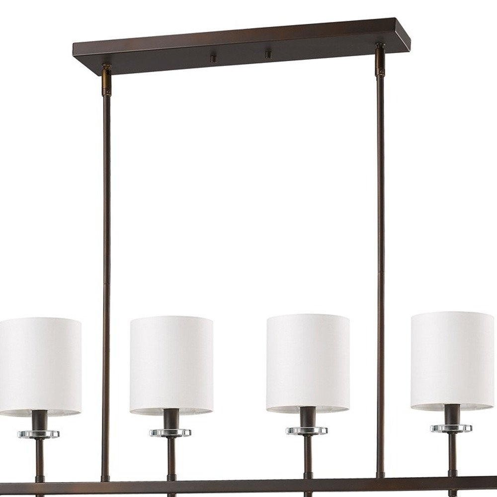 Brown Crystal Four Light Dimmable Ceiling Light HomeRoots
