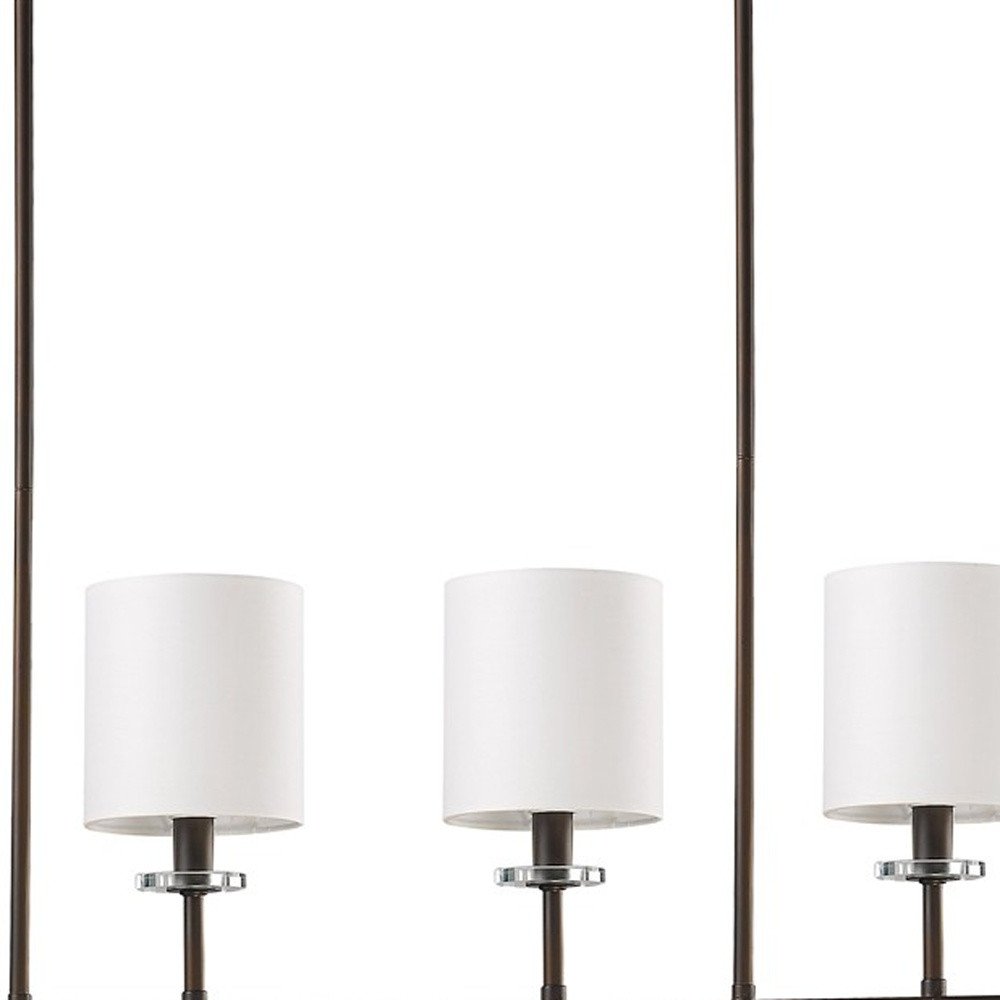 Brown Crystal Four Light Dimmable Ceiling Light HomeRoots
