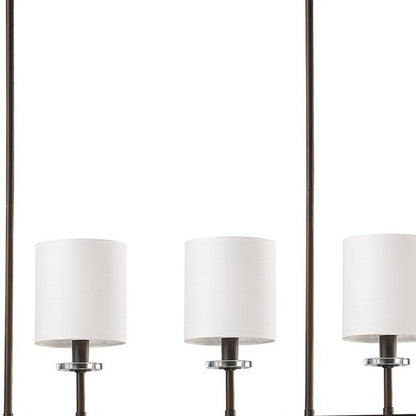 Brown Crystal Four Light Dimmable Ceiling Light HomeRoots