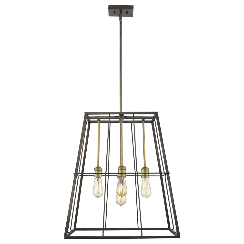 Bronze Metal Five Light Dimmable Ceiling Light HomeRoots