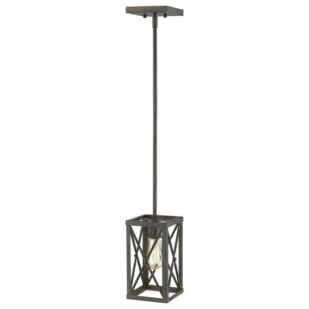 Bronze Metal Geometric Mini Pendant Hanging Light HomeRoots