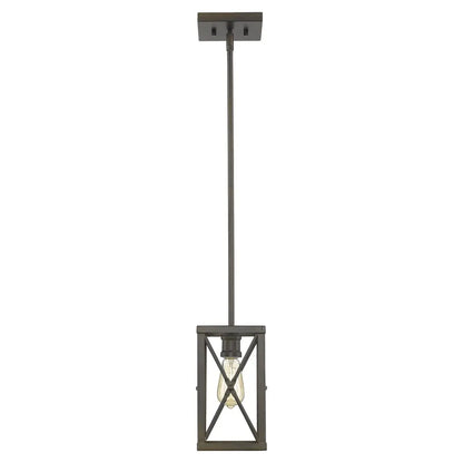 Bronze Metal Geometric Mini Pendant Hanging Light HomeRoots