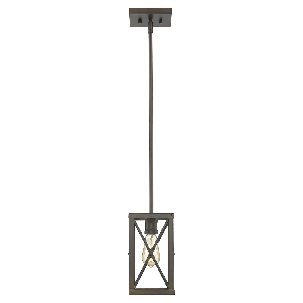Bronze Metal Geometric Mini Pendant Hanging Light — view 3