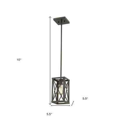 Bronze Metal Geometric Mini Pendant Hanging Light HomeRoots