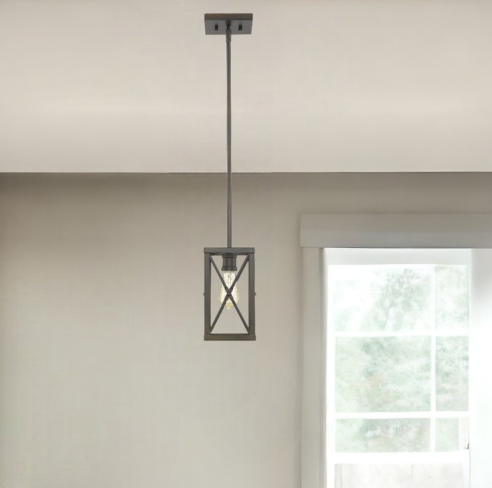 Bronze Metal Geometric Mini Pendant Hanging Light HomeRoots