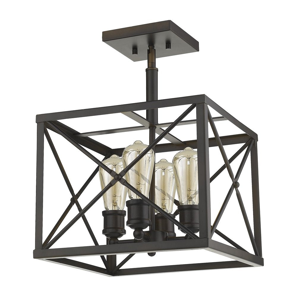 Brooklyn 4-Light Oil-Rubbed Bronze Convertible Pendant HomeRoots