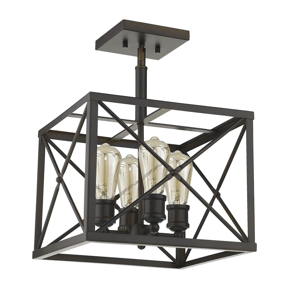 Brooklyn 4-Light Oil-Rubbed Bronze Convertible Pendant HomeRoots