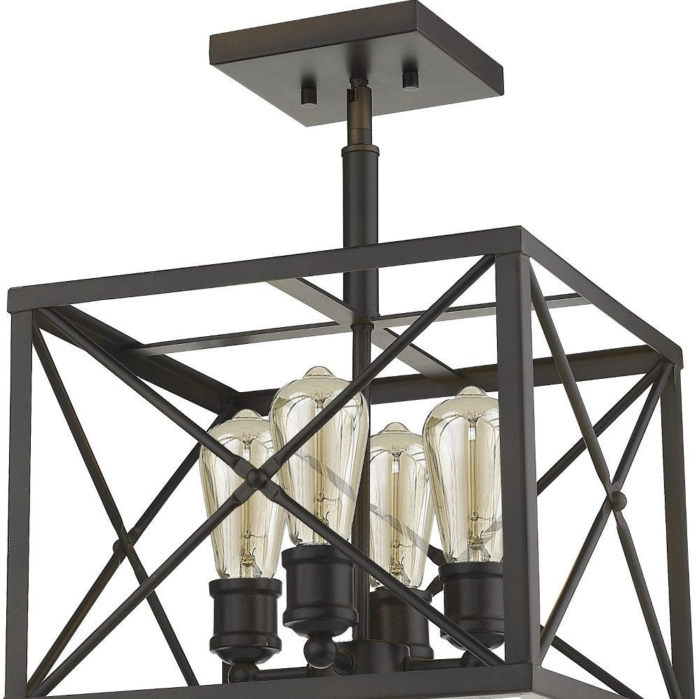 Brooklyn 4-Light Oil-Rubbed Bronze Convertible Pendant HomeRoots