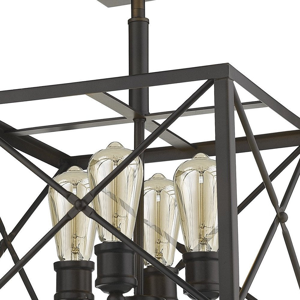 Brooklyn 4-Light Oil-Rubbed Bronze Convertible Pendant HomeRoots