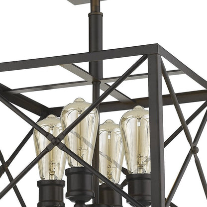 Brooklyn 4-Light Oil-Rubbed Bronze Convertible Pendant HomeRoots