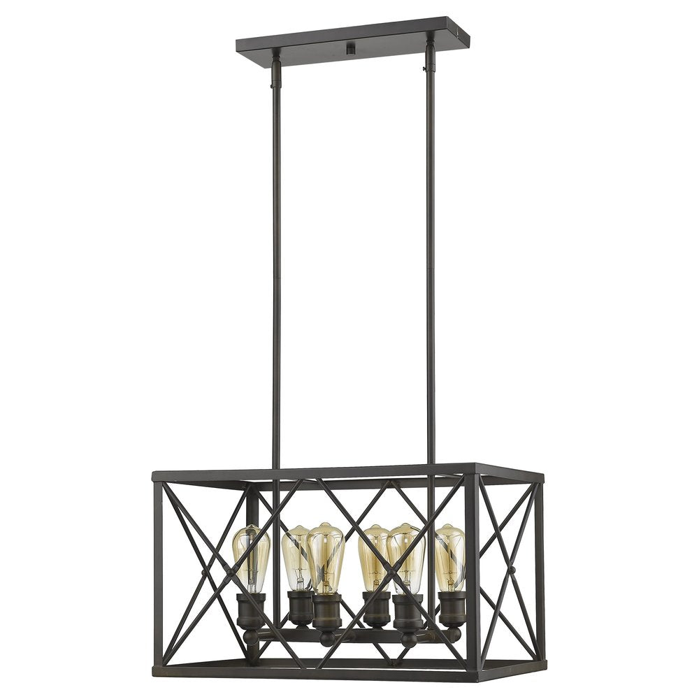 Brooklyn 6-Light Oil-Rubbed Bronze Pendant — view 1
