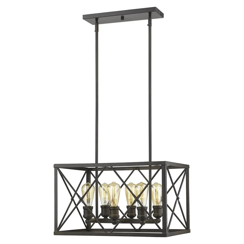 Brooklyn 6-Light Oil-Rubbed Bronze Pendant HomeRoots