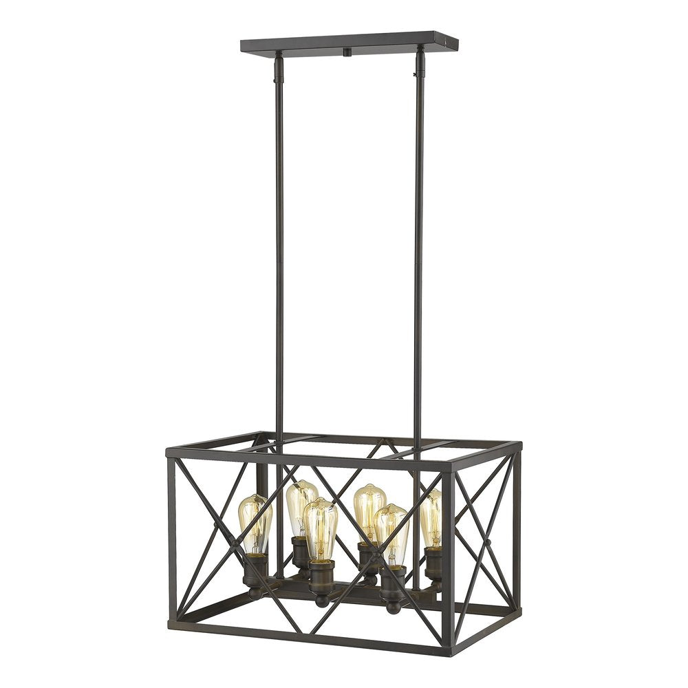Brooklyn 6-Light Oil-Rubbed Bronze Pendant — view 4