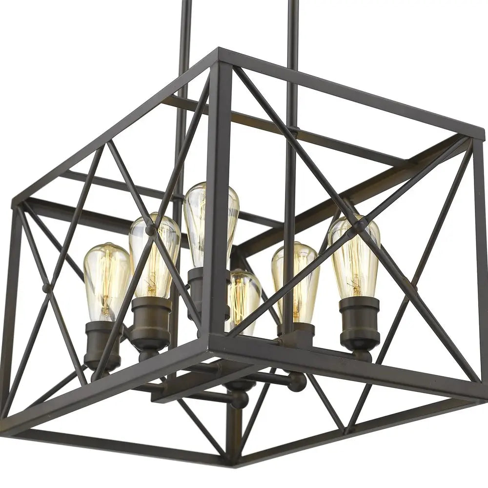 Brooklyn 6-Light Oil-Rubbed Bronze Pendant HomeRoots