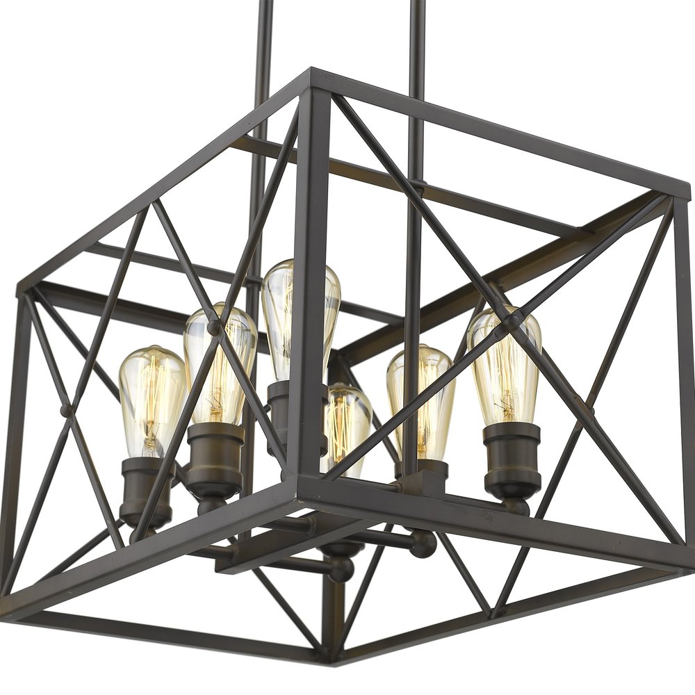 Brooklyn 6-Light Oil-Rubbed Bronze Pendant — view 7