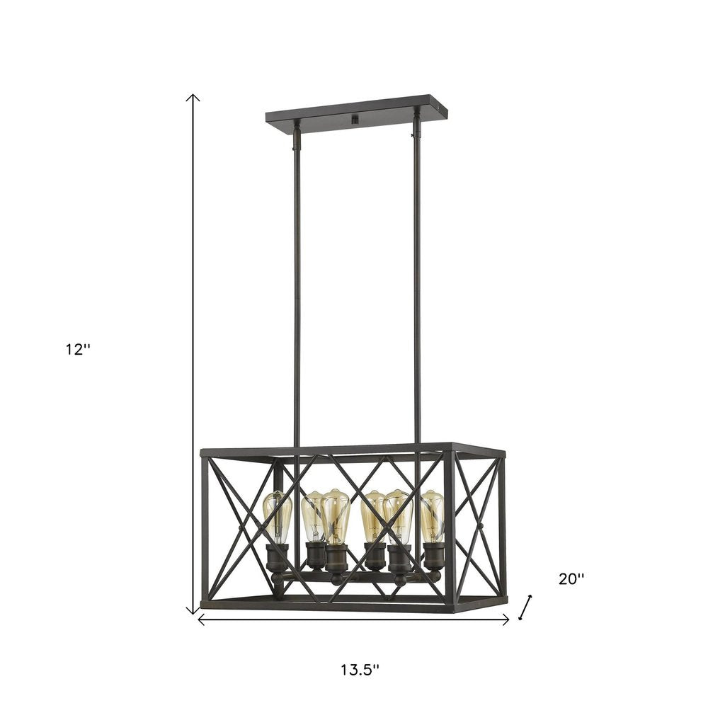 Brooklyn 6-Light Oil-Rubbed Bronze Pendant — view 9