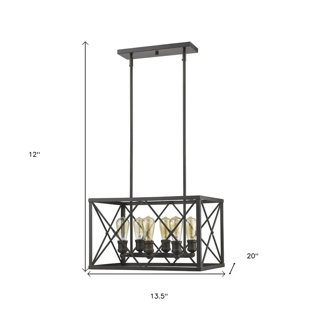 Brooklyn 6-Light Oil-Rubbed Bronze Pendant HomeRoots