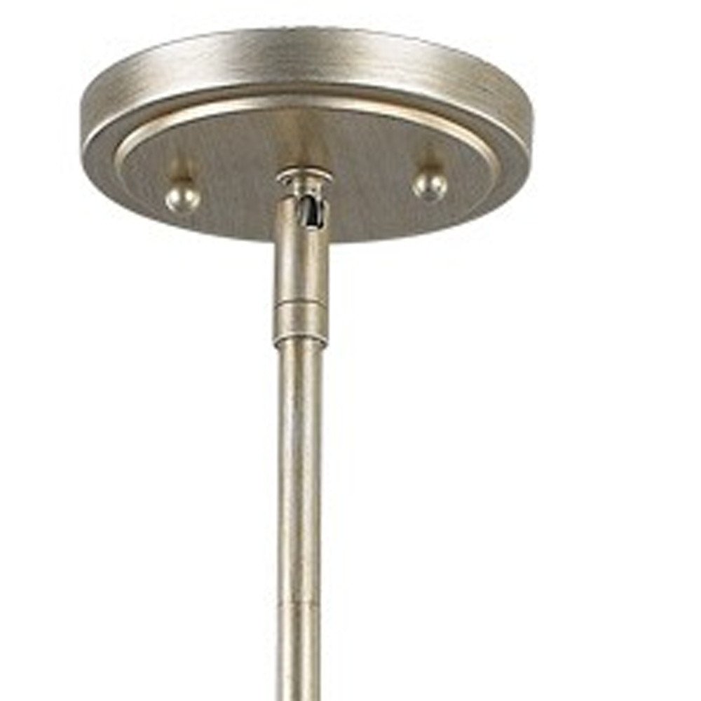 Gold And White Iron Three Light Dimmable Ceiling Light With Silver Shades HomeRoots