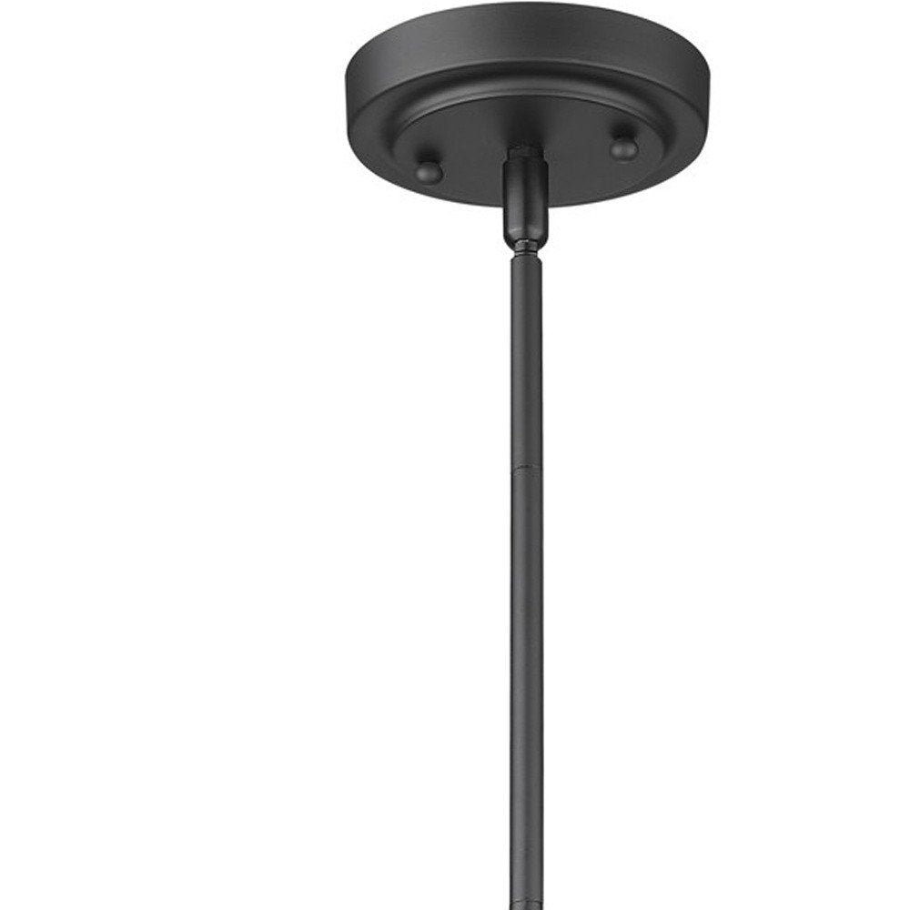 Matte Black Hanging Light with Dome Shade — view 3