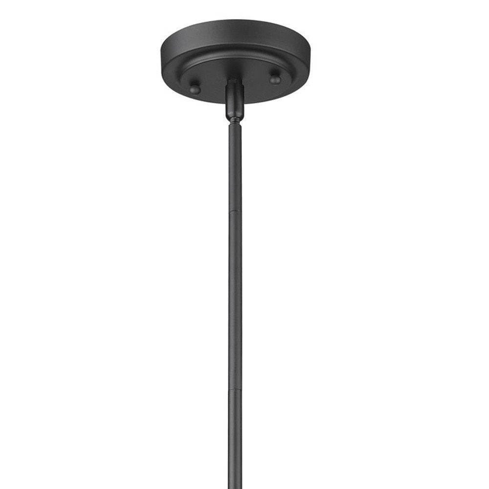 Matte Black Hanging Light with Dome Shade — view 4