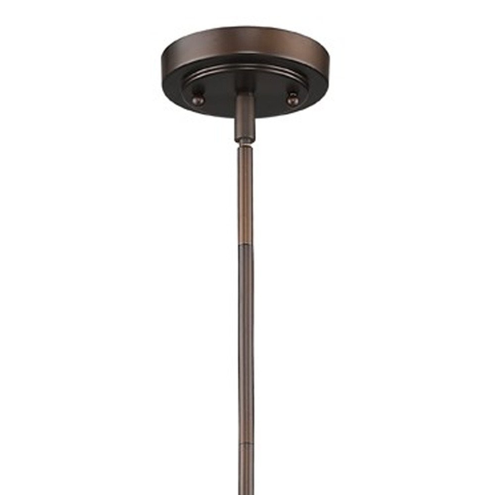 Antique Bronze Hanging Light with Dome Shade — view 4
