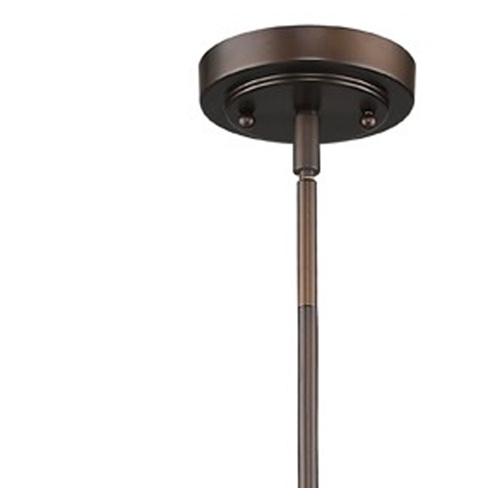 Antique Bronze Hanging Light with Dome Shade — view 5