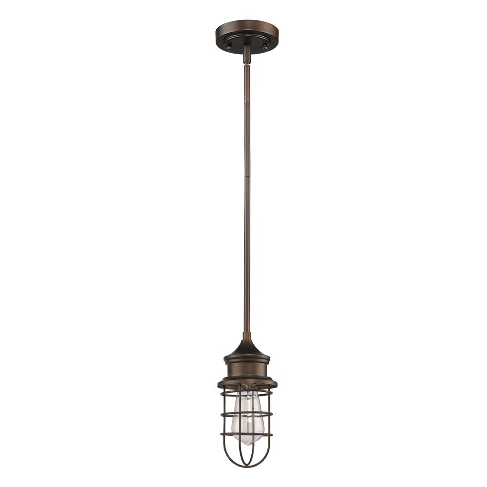 Bronze Lantern Metal Dimmable Ceiling Light With Bronze Shades