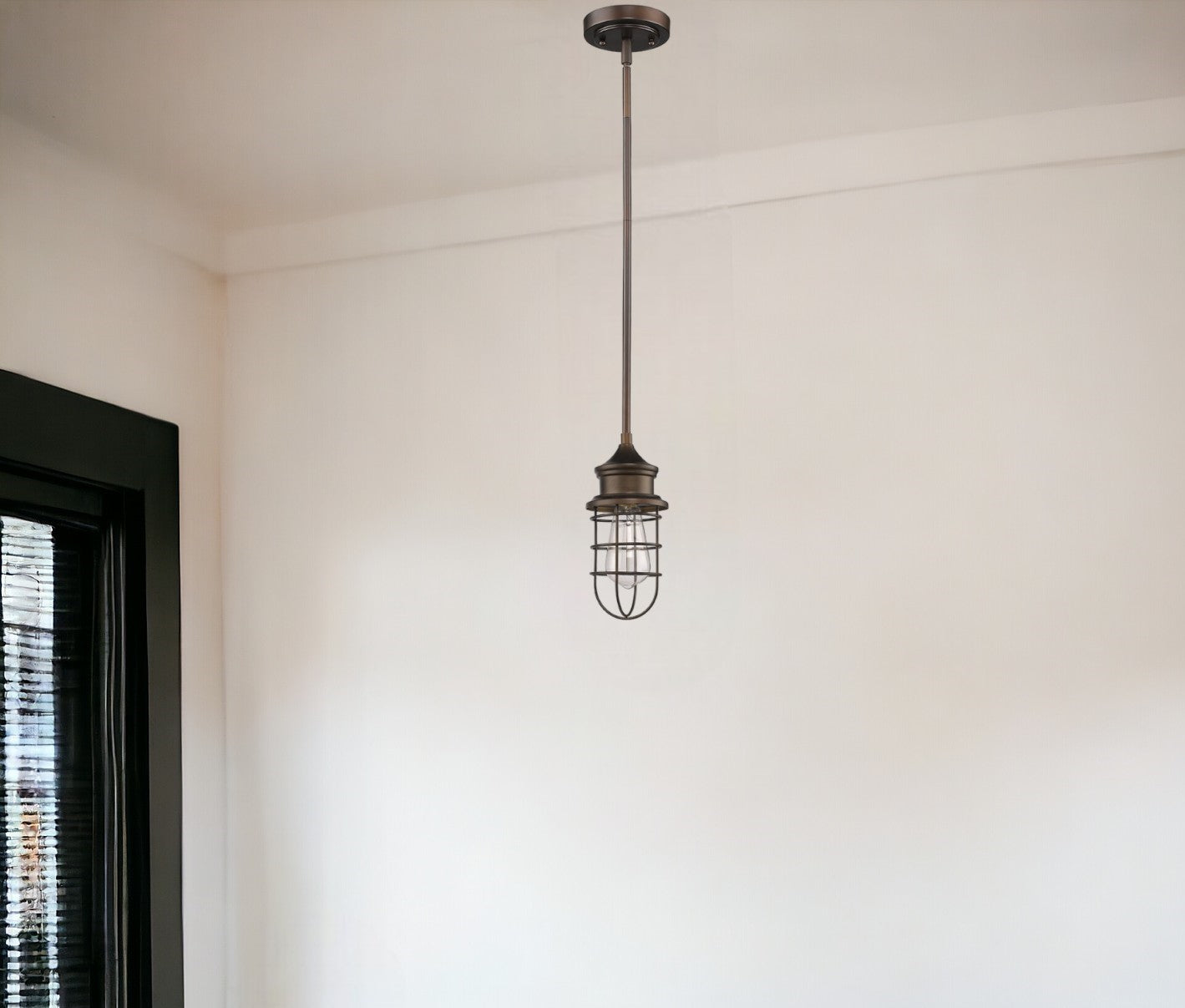 Bronze Lantern Metal Dimmable Ceiling Light With Bronze Shades