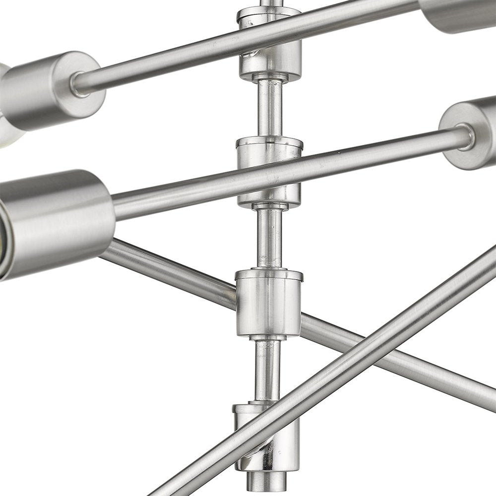 Calix 8-Light Satin Nickel Pendant HomeRoots