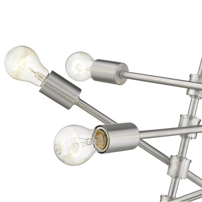 Calix 8-Light Satin Nickel Pendant HomeRoots