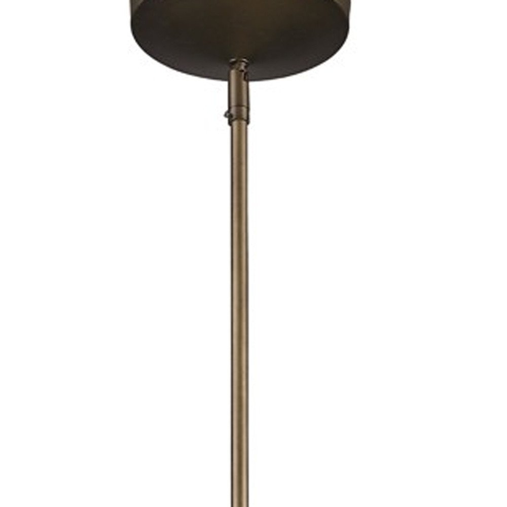 Newport 1-Light Tin Coated Pendant With Raw Brass Interior Shade And Louver HomeRoots