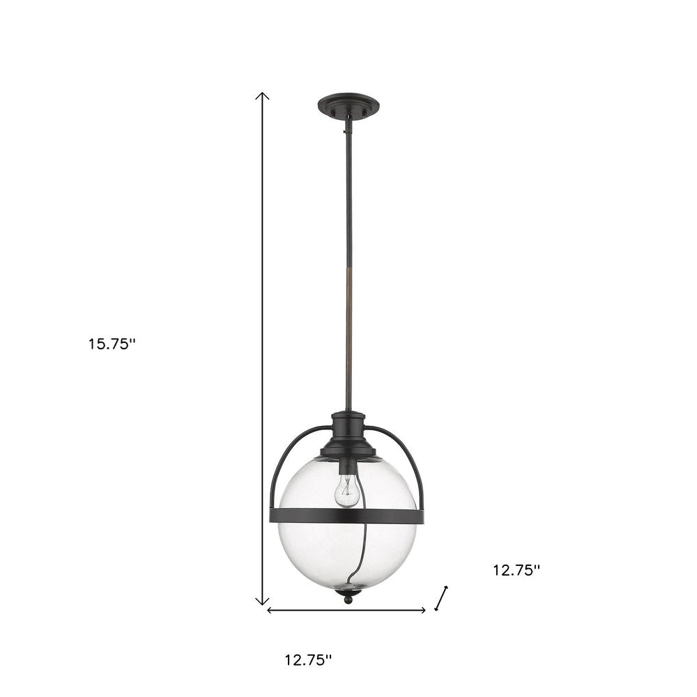 Kassian 1-Light Oil-Rubbed Bronze Pendant HomeRoots