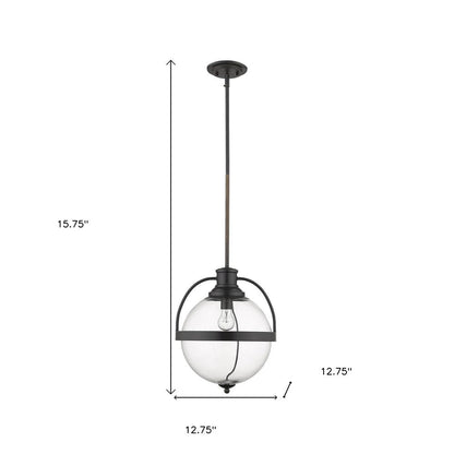 Kassian 1-Light Oil-Rubbed Bronze Pendant HomeRoots
