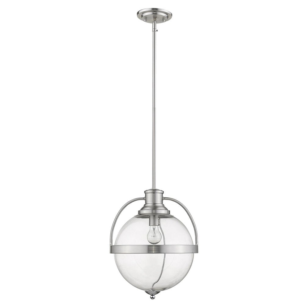 Kassian 1-Light Satin Nickel Pendant HomeRoots