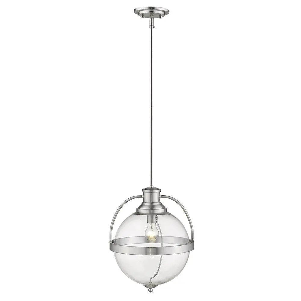 Kassian 1-Light Satin Nickel Pendant HomeRoots