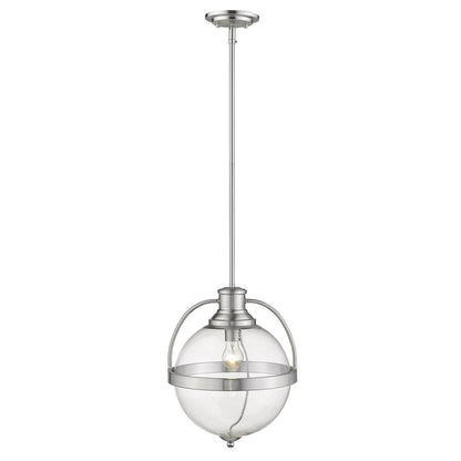 Kassian 1-Light Satin Nickel Pendant HomeRoots
