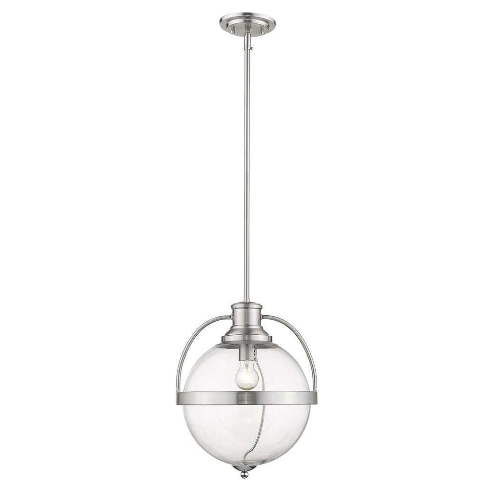 Kassian 1-Light Satin Nickel Pendant HomeRoots