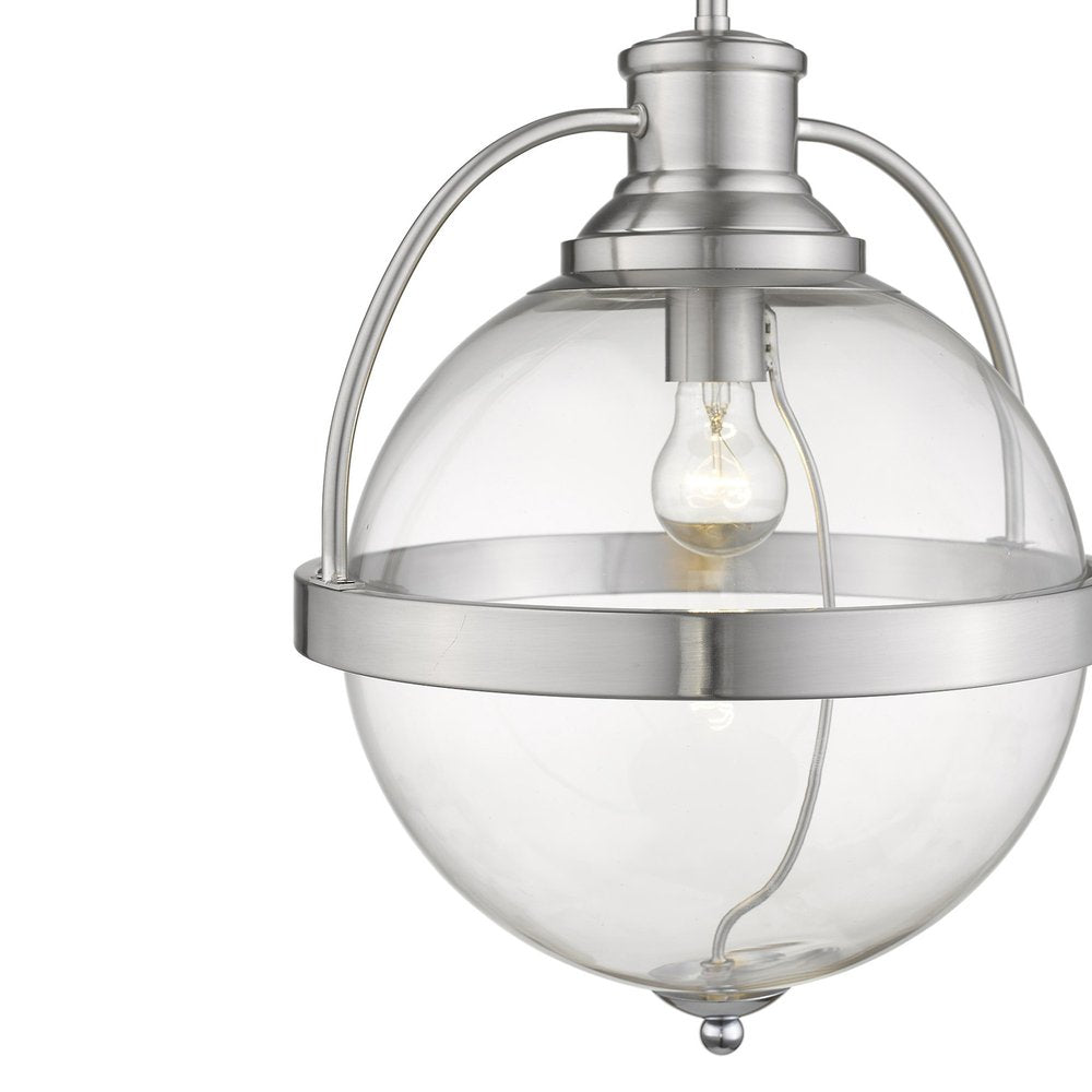 Kassian 1-Light Satin Nickel Pendant HomeRoots