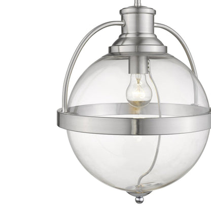 Kassian 1-Light Satin Nickel Pendant HomeRoots