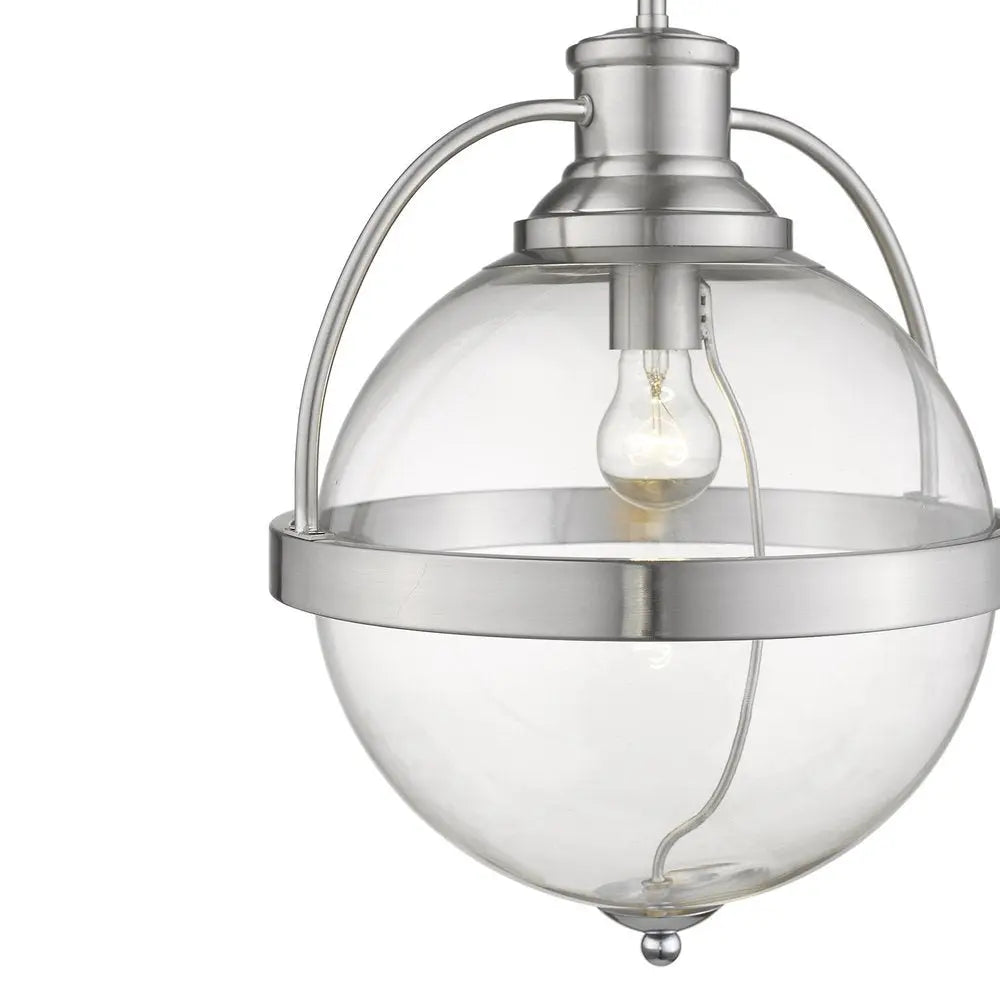 Kassian 1-Light Satin Nickel Pendant HomeRoots