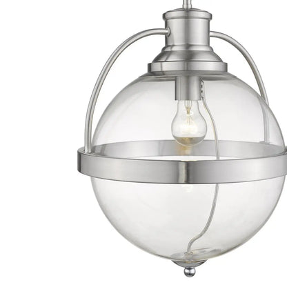 Kassian 1-Light Satin Nickel Pendant HomeRoots