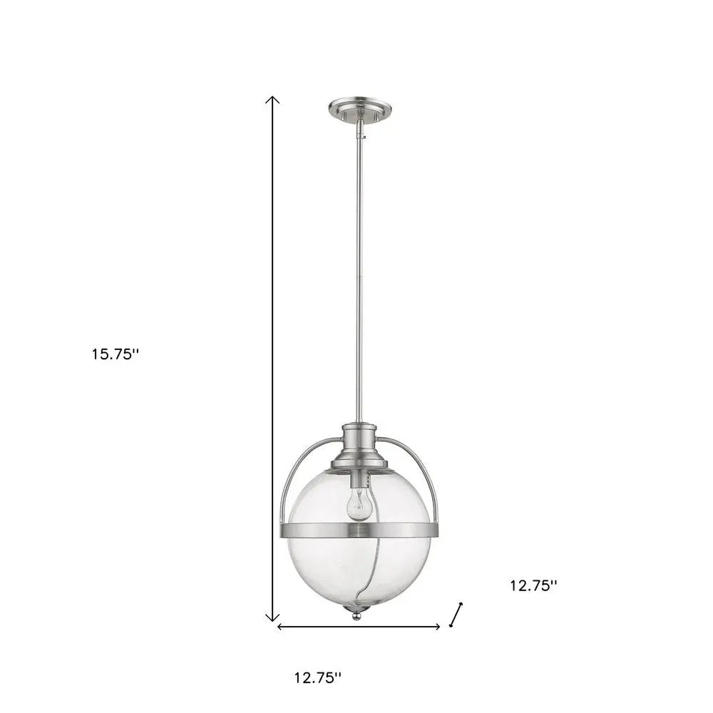 Kassian 1-Light Satin Nickel Pendant HomeRoots