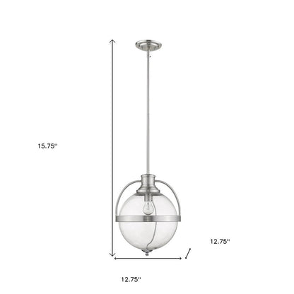 Kassian 1-Light Satin Nickel Pendant HomeRoots