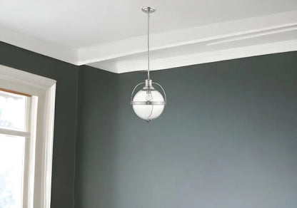 Kassian 1-Light Satin Nickel Pendant HomeRoots