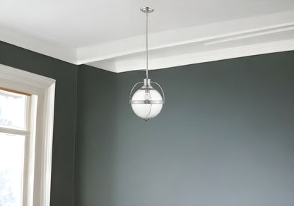 Kassian 1-Light Satin Nickel Pendant HomeRoots