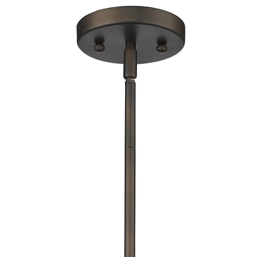 Antique Bronze Hanging Light with Pebbled Glass Shade HomeRoots