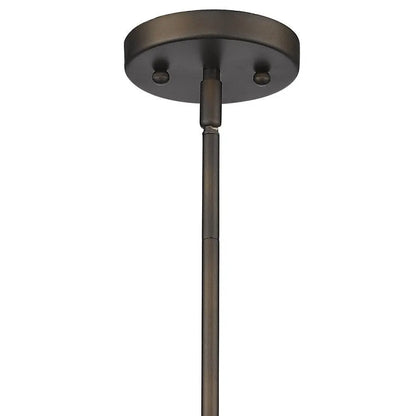 Antique Bronze Hanging Light with Pebbled Glass Shade HomeRoots