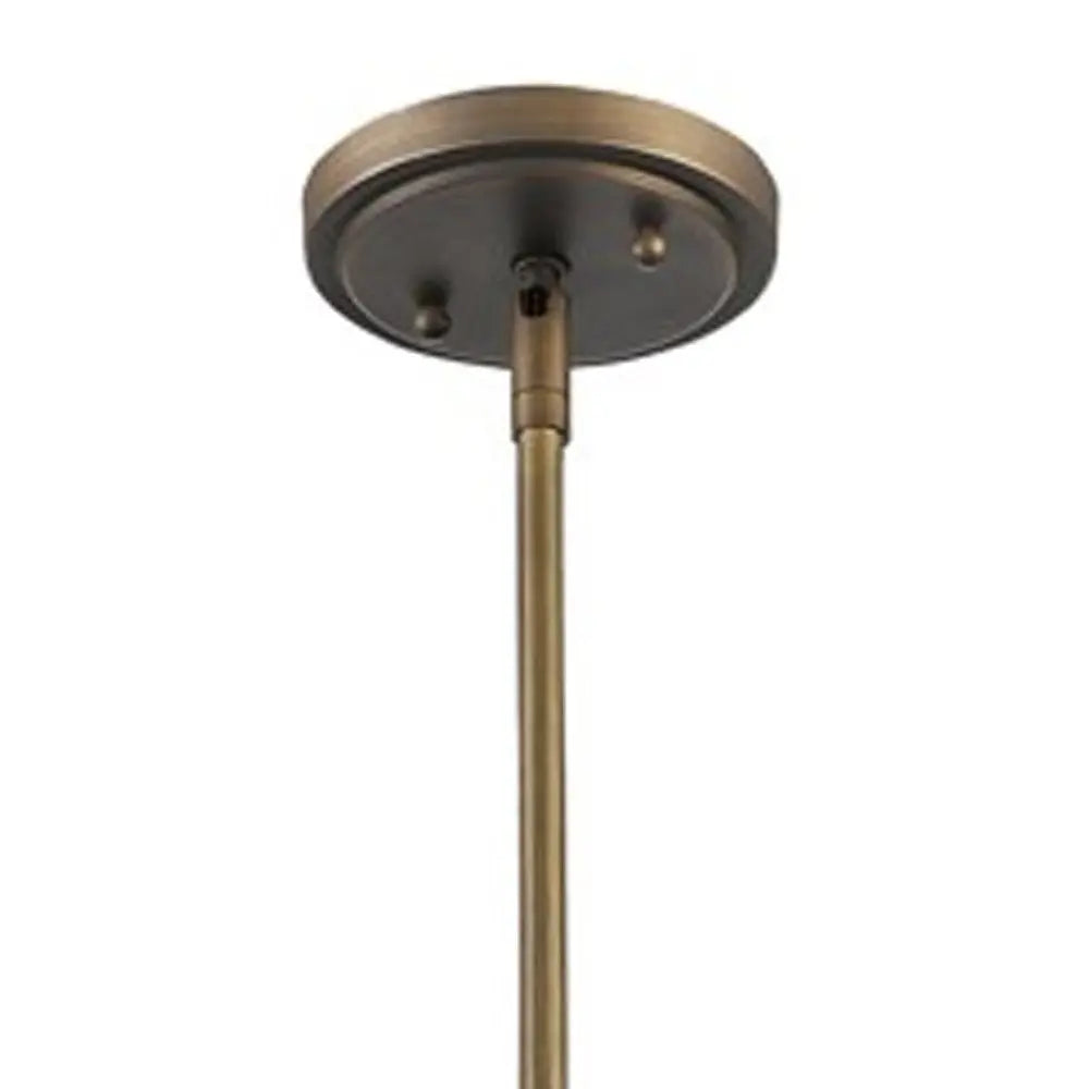 Midtown 1-Light Raw Brass Pendant With Frosted Glass Shade HomeRoots